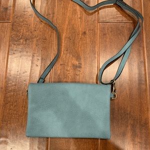 Light blue clutch purse